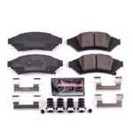 Powerstop® Front Z23 Daily Carbon-Fiber Ceramic Brake Pads with Stainless-Steel Hardware Kit