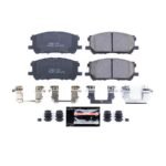 Powerstop® Front Z23 Daily Carbon-Fiber Ceramic Brake Pads with Stainless-Steel Hardware Kit