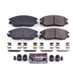 Powerstop® Front Z23 Daily Carbon-Fiber Ceramic Brake Pads with Stainless-Steel Hardware Kit
