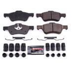 Powerstop® Front Z23 Daily Carbon-Fiber Ceramic Brake Pads with Stainless-Steel Hardware Kit