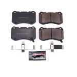 Powerstop® Front Z23 Daily Carbon-Fiber Ceramic Brake Pads with Stainless-Steel Hardware Kit