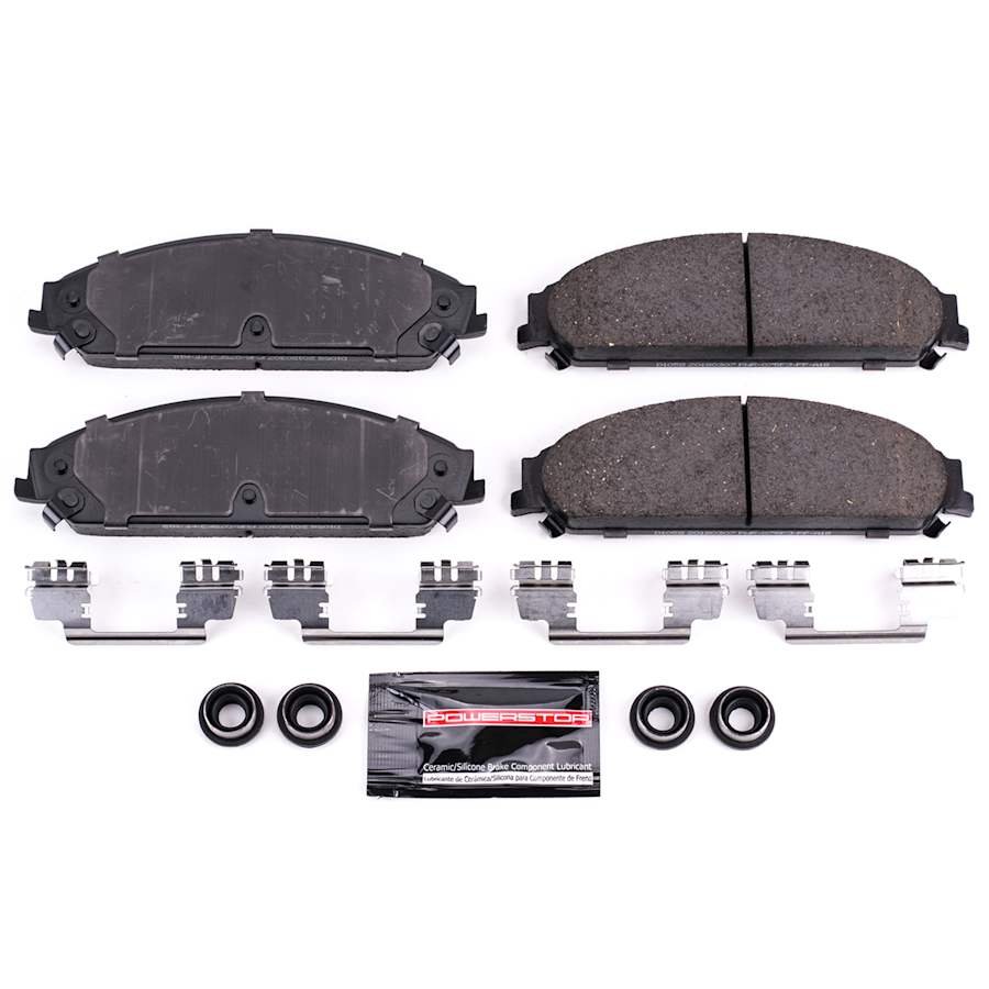 p15z231058_1.jpg Powerstop® Front Z23 Daily Carbon-Fiber Ceramic Brake Pads with Stainless-Steel Hardware Kit - Image 1