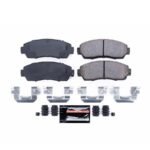 Powerstop® Front Z23 Daily Carbon-Fiber Ceramic Brake Pads with Stainless-Steel Hardware Kit