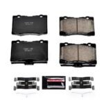 Powerstop® Front Z23 Daily Carbon-Fiber Ceramic Brake Pads with Stainless-Steel Hardware Kit