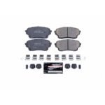 Powerstop® Front Z23 Daily Carbon-Fiber Ceramic Brake Pads with Stainless-Steel Hardware Kit