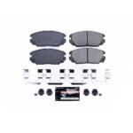 Powerstop® Front Z23 Daily Carbon-Fiber Ceramic Brake Pads with Stainless-Steel Hardware Kit