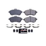 Powerstop® Front Z23 Daily Carbon-Fiber Ceramic Brake Pads with Stainless-Steel Hardware Kit