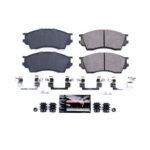 Powerstop® Front Z23 Daily Carbon-Fiber Ceramic Brake Pads with Stainless-Steel Hardware Kit