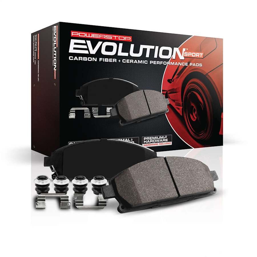 p15z23821_1.jpg Powerstop® Front Z23 Daily Carbon-Fiber Ceramic Brake Pads with Stainless-Steel Hardware Kit - Image 1