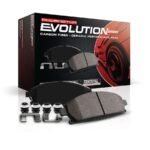 Powerstop® Front Z23 Daily Carbon-Fiber Ceramic Brake Pads with Stainless-Steel Hardware Kit