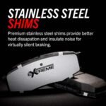 Powerstop® Front OR Rear Z26 Muscle Carbon-Fiber Ceramic Brake Pads with Stainless-Steel Hardware Kit - Image 3