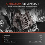 A-PremiumĀ® Alternator 130A 12V CW 6-Groove Clutch Pulley - Image 2