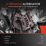 A-Premium® Alternator 140A 12V CW 6-Groove Clutch Pulley - Image 2
