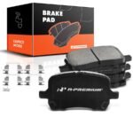 A-PremiumĀ® 4pcs Front Driver & Passenger Ceramic Brake Pads with Sensor