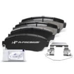 A-PremiumĀ® 4pcs Front Driver & Passenger Ceramic Brake Pads with Sensor
