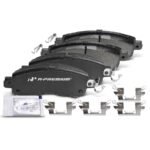 A-PremiumĀ® 4pcs Front Driver & Passenger Ceramic Brake Pads with Sensor