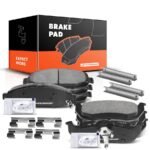 A-Premium® 8pcs Front & Rear Ceramic Brake Pads with Sensor