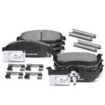 A-PremiumĀ® 8pcs Front & Rear Ceramic Brake Pads with Sensor - Image 2