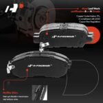 A-Premium® 8pcs Front & Rear Ceramic Brake Pads with Sensor - Image 3