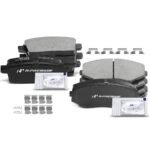 A-PremiumĀ® 8pcs Front & Rear Ceramic Brake Pads