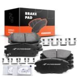 A-PremiumĀ® 8pcs Front & Rear Ceramic Brake Pads with Sensor