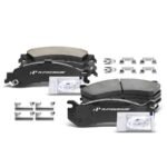 A-PremiumĀ® 8pcs Front & Rear Ceramic Brake Pads with Sensor