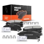 A-PremiumĀ® 8pcs Front & Rear Ceramic Brake Pads with Sensor - Image 2