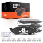 A-PremiumĀ® 4 Pcs Front Ceramic Brake Pads