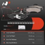 A-PremiumĀ® 4 Pcs Front Ceramic Brake Pads - Image 6