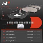 A-PremiumĀ® 4 Pcs Front Ceramic Brake Pads - Image 6