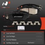 A-PremiumĀ® 4 Pcs Front Ceramic Brake Pads - Image 5
