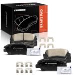 A-PremiumĀ® 8 Pcs Front & Rear Ceramic Brake Pads