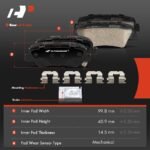 A-PremiumĀ® 8 Pcs Front & Rear Ceramic Brake Pads - Image 6