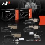 A-PremiumĀ® 8 Pcs Front & Rear Ceramic Brake Pads - Image 7