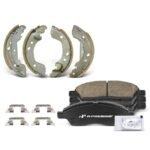 A-PremiumĀ® 8 Pcs Front Ceramic Brake Pads & Rear Brake Shoes - Image 10
