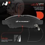 A-PremiumĀ® 8 Pcs Front Ceramic Brake Pads & Rear Brake Shoes - Image 2
