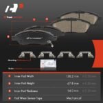 A-PremiumĀ® 8 Pcs Front Ceramic Brake Pads & Rear Brake Shoes - Image 5