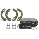 A-PremiumĀ® 8 Pcs Front Ceramic Brake Pads & Rear Brake Shoes - Image 10