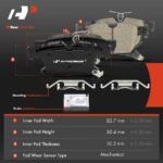 A-Premium® 8 Pcs Front & Rear Ceramic Brake Pads - Image 5