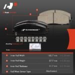 A-Premium® 8 Pcs Front & Rear Ceramic Brake Pads - Image 6