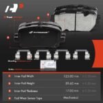 A-PremiumĀ® 8 Pcs Front Ceramic Brake Pads & Rear Brake Shoes - Image 2