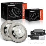 A-Premium® 6 Pcs Rear Disc Brake Rotors & Ceramic Brake Pads