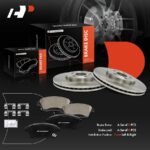 A-PremiumĀ® 6 Pcs Front Disc Brake Rotors & Ceramic Brake Pads - Image 8