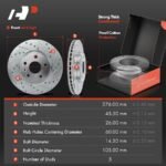 A-Premium® Front Drilled Rotors & Ceramic Brake Pads - Image 3