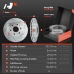 A-Premium® Front & Rear Drilled Rotors & Ceramic Brake Pads - Image 3