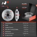 A-Premium® Front & Rear Drilled Rotors & Ceramic Brake Pads - Image 4