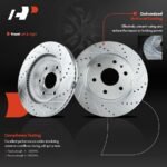A-Premium® Front & Rear Drilled Rotors & Ceramic Brake Pads - Image 7