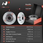 A-Premium® Front & Rear Drilled Rotors & Ceramic Brake Pads - Image 4