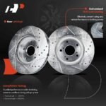 A-Premium® Front & Rear Drilled Rotors & Ceramic Brake Pads - Image 7