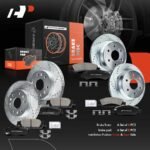 A-PremiumĀ® Front & Rear Drilled Rotors & Ceramic Brake Pads - Image 11